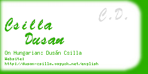 csilla dusan business card